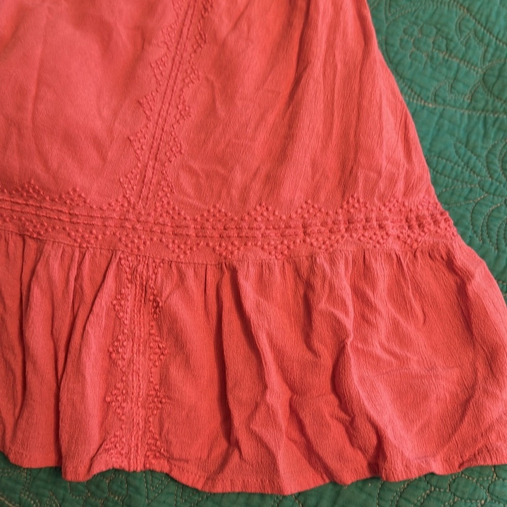 Amuse  Pink Ruffled Smocked Top - Picture 3 of 4